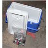Image 2 : COLEMAN COOLER, HINGES BROKEN, LOT INCL.