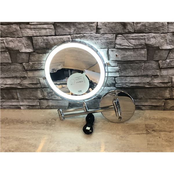 LED Wall Mounted 8"Round Mirror - Brand New