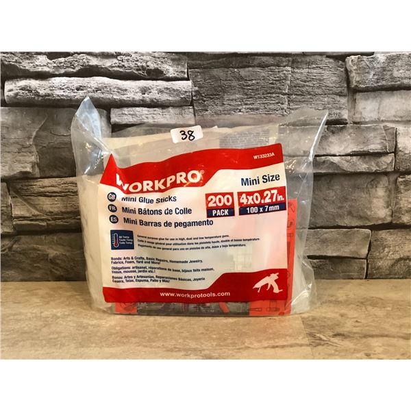 Workpro Mini Glue Sticks 200 Pack 100 x 7mm - Brand New