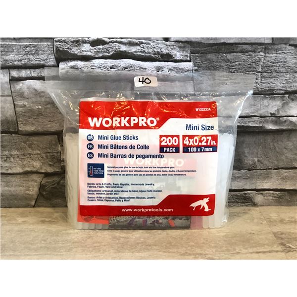 Workpro Mini Glue Sticks 200 Pack 100 x 7mm - Brand New