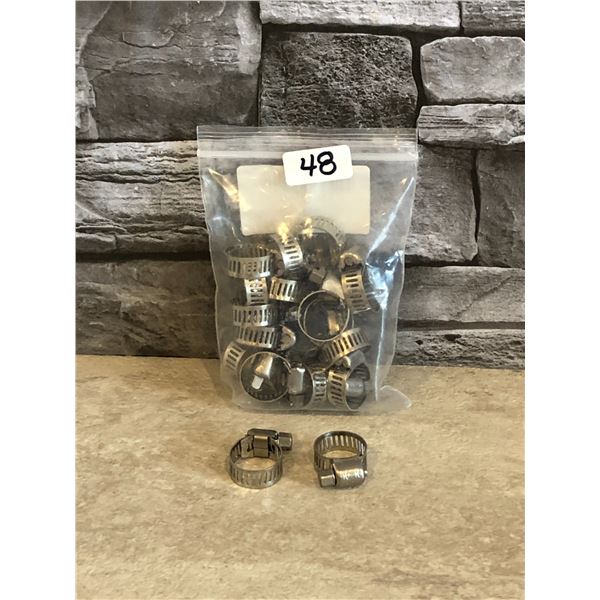 Stainless Steel Clamps for Fuel Hoses - 1/2"- 3/4" - 20 pcs - Brand New