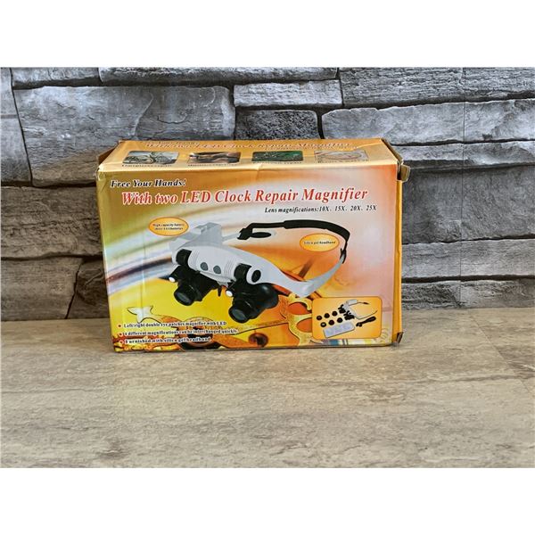 Head Band Magnifier LED Lamp - 10X, 15X, 20X, 25X Magnification - Brand New