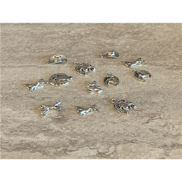 Lot of 3 - Western Cowboy Charms for Jewelry Making - 100 pcs - Brand New