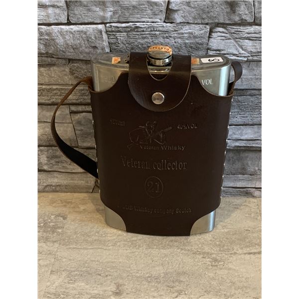 Veteran Whiskey Stainless Steel Hip Flask - 1500mL