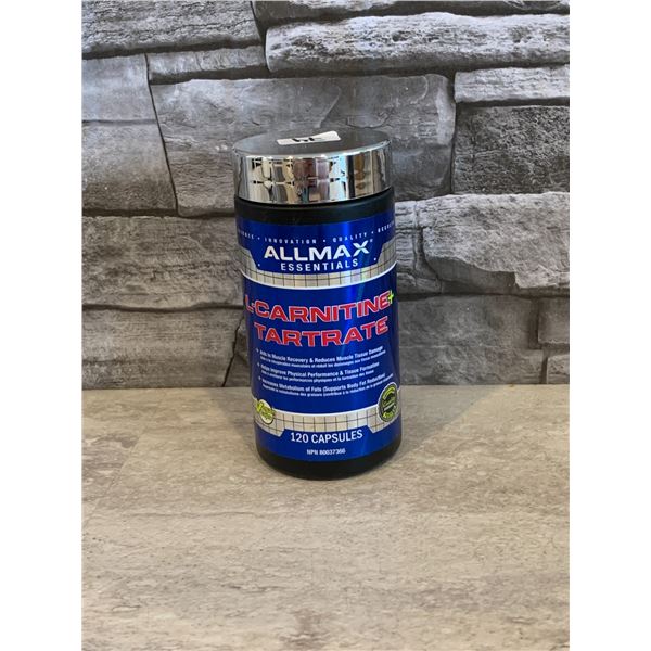 Allmax Essentials L-Carnitine Tartrate Vitamins - 120 Capsules - BB: 09/2025 - Brand New