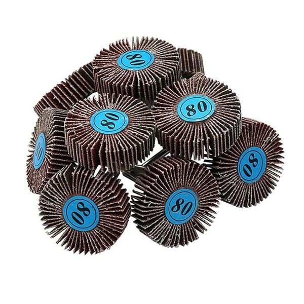 Flap Wheel for Polishing Kits - 80 Grit - 10 Pcs - Brand New