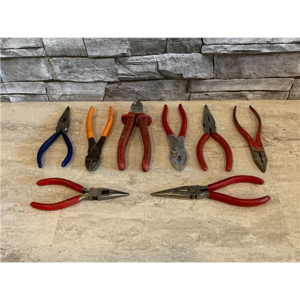 Lot of Assorted Pliers - 8pcs