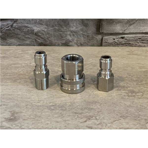 Pressure Washer Adapter Set - 3/8 Quick Connect Fittings - Male & Female - 2 Sets - Brand New