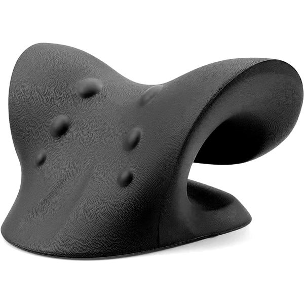 RestCloud P.Health C-Shaped Cervical Traction Chiropractic Pillow - Black - Brand New