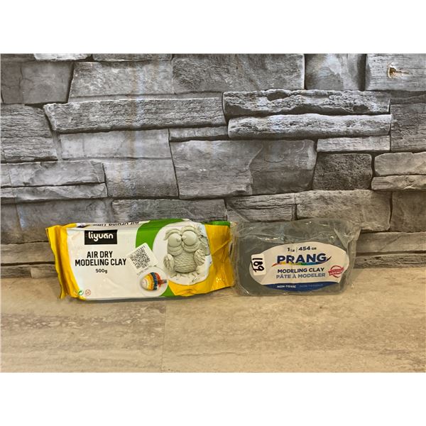 Lot of 2 - Assorted Modelling Clay - Grey - 450g & 500g - Brand New