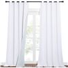 Image 1 : NICETOWN Full Shading Curtains - Size:52W x 95L inch (2 Panels) - Pure White - Brand New