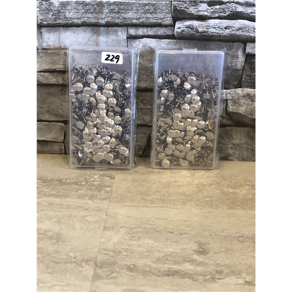 Lot of 2 Stell Thumbtacks - 600 Pcs per Pkg - Brand New