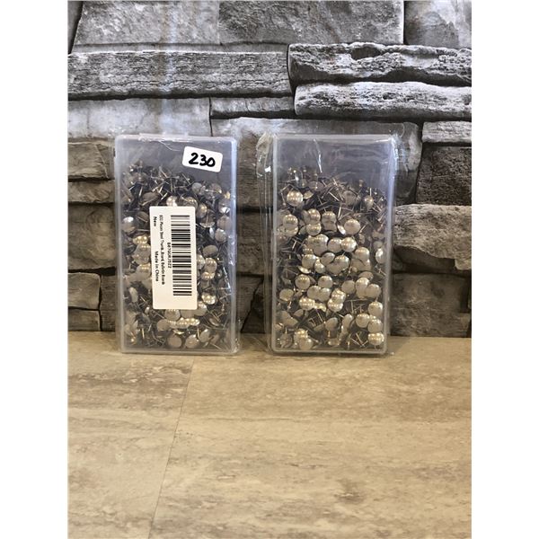 Lot of 2 Stell Thumbtacks - 600 Pcs per Pkg - Brand New