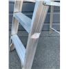 Image 4 : Lite Brand Aluminum 5-Step Ladder - 5 ft Tall - Model #: 50597 - Dent on 1 Leg (See picture)