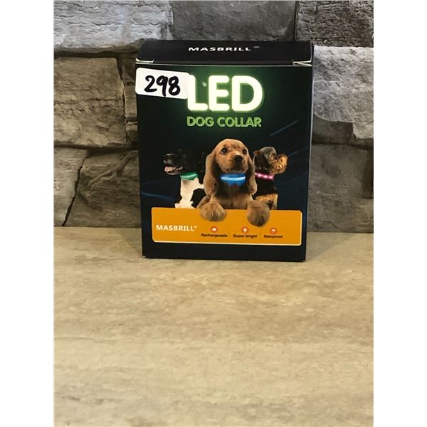 LED Dog Collar - Size Medium - Blue - Brand New