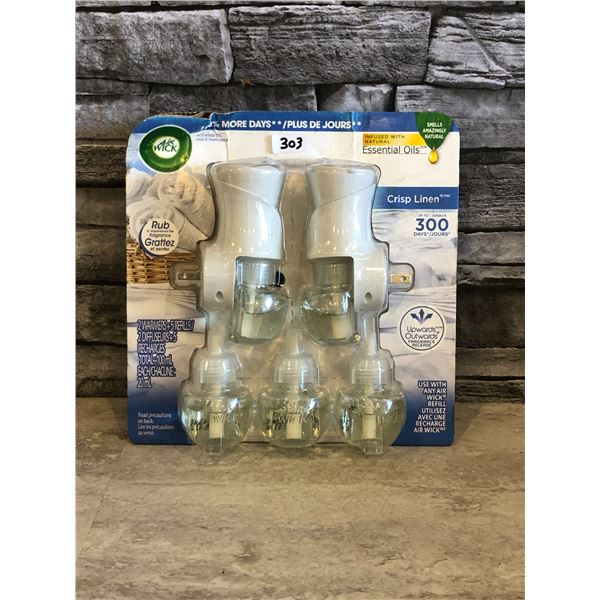 Air Wick Plug Ins - Clean Linen Scent - 2 Warmers & 5 Refills