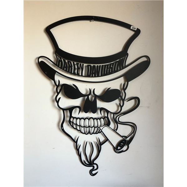 Harley Davidson Decorative Steel Sign - Powder Coated Black  - 27" - Brand New