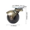 Image 1 : Swivel Caster Wheels - Set of 4 - Antique Gold Ball Caster Wheels - 2.48 Inch - Brand New