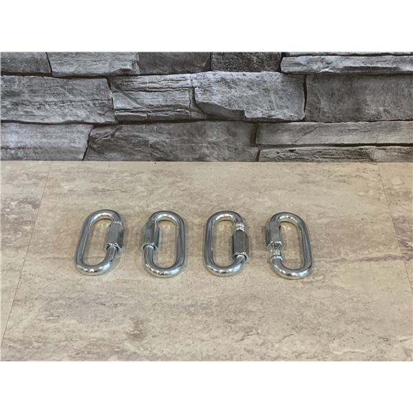 Stainless Steel Chain Quick Link - 3" - 4 Pack - Brand New