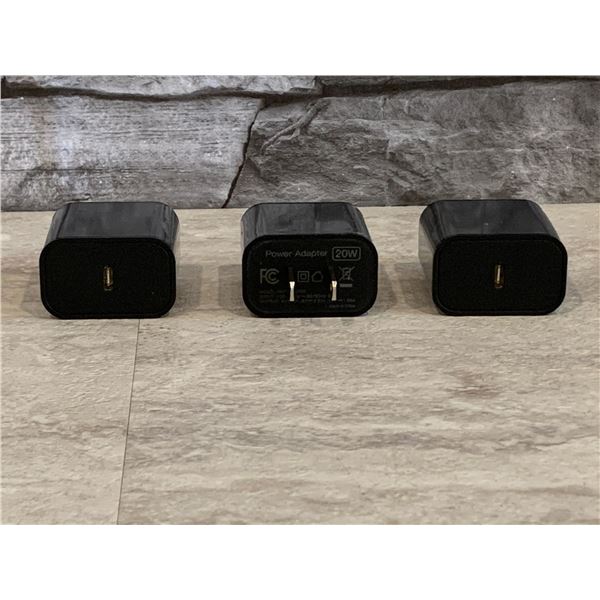 USB Wall Charger Block - Black - 3 Pcs - Brand New
