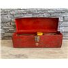 Image 3 : Red Metal Tool Box with Assorted Tools - 19"W x 6H x 6D