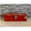 Image 2 : Red Metal Tool Box with Assorted Tools - 19"W x 6H x 6D