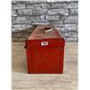Image 4 : Red Metal Tool Box with Assorted Tools - 19"W x 6H x 6D