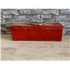 Image 5 : Red Metal Tool Box with Assorted Tools - 19"W x 6H x 6D