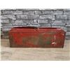 Image 6 : Red Metal Tool Box with Assorted Tools - 19"W x 6H x 6D
