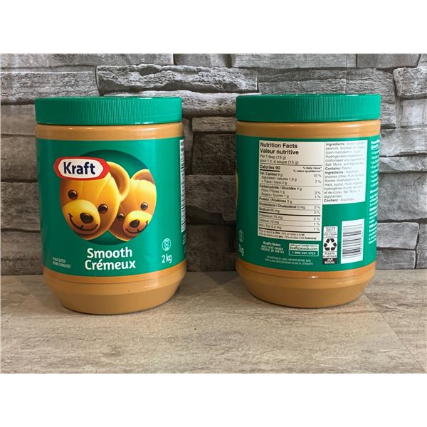 Lot of 2 - Kraft Smooth Peanut Butter 2 Kg BB Aug 28 2025 - Brand New