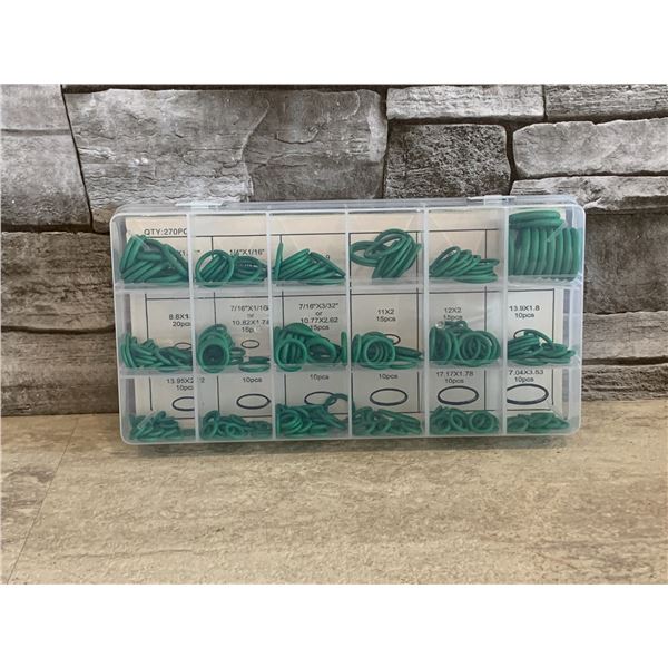 270 Pcs Green O-Ring Assortment - Brand New
