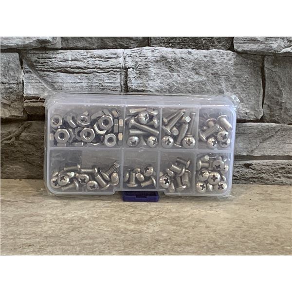 Stainless Steel Bolts, Nuts & Screws - Assorted - 140 Pcs