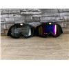 Image 1 : Dirt Bike Goggles - 2 Pairs - 1 x Colourful + 1 x Clear - Brand New