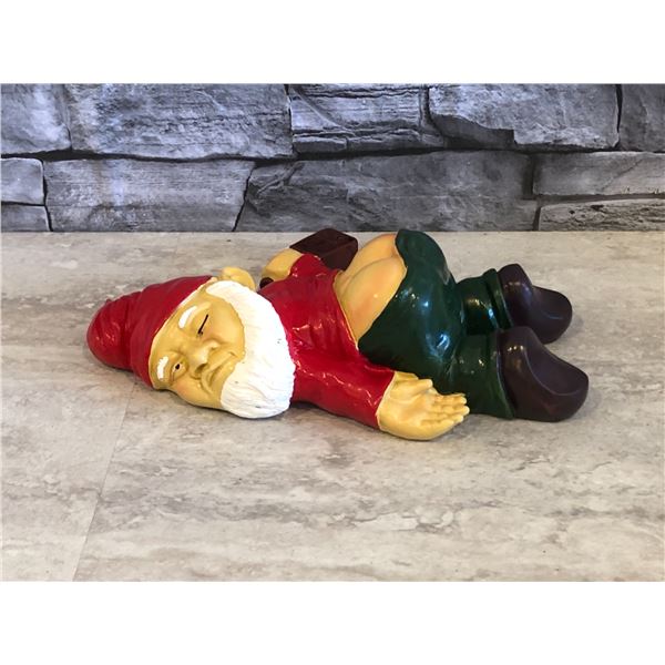 Drunken Gnome Lying on Ground - 9.5" - Brand New