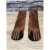 Image 1 : Fun Socks - 3D Print Animal Feet Pattern - Monkey - Brand New
