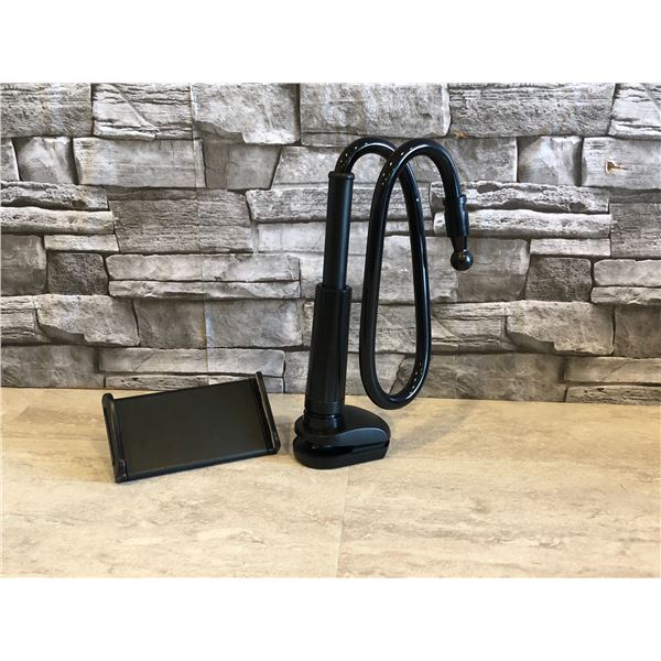 Goose Neck Phone Holder for 3.5"- 7" Devices - Black - Brand New