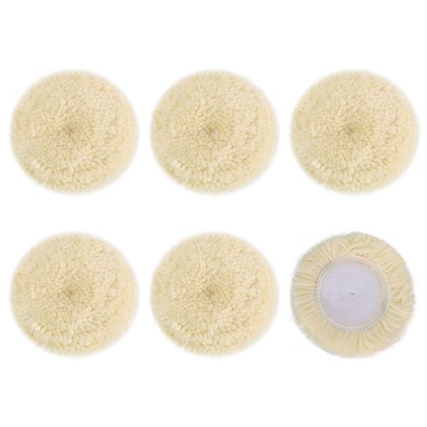 Wool Buffing Pads - 3" - 6Pcs - Car Buffing Machine - Brand New
