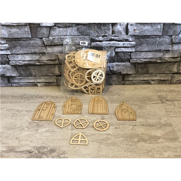 DIY Fairy Doors & Windows - Unfinished Wood - Brand New