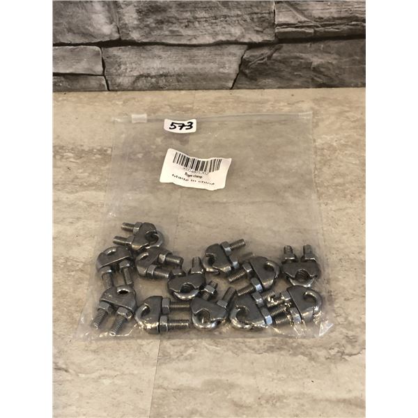 Stainless Steel Rope Clamp - 12 Pcs - Brand New