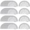 Image 1 : Protractor - Clear - 24 Pack - 180 Degrees - 10cm - Brand New