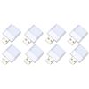 Image 1 : Mini USB Nightlights - 8 Pcs - White - Brand New