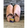 Image 1 : Fuzzy Memory Foam Slip On Slippers - Light Pink - Size 7-8 (M) - Brand New
