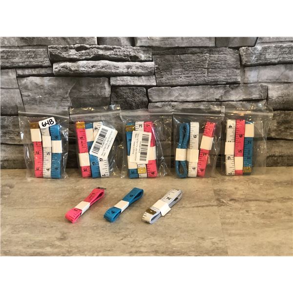 Lot of 6 - Measuring Tapes - 3 per Pack - Brand New