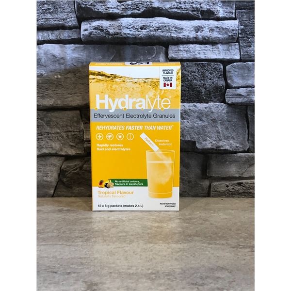 Hydralyte Electrolyte Granules - Tropical Flavoured - 12 x 6g Packets - BB AUG 2026 - Brand New