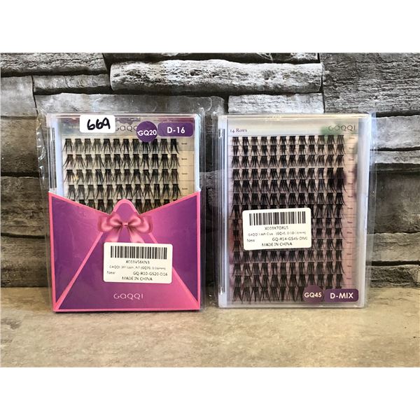 Lot of 2 - DIY Lash Clusters - 1 x D-16, 1 x D-Mix - Brand New