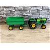 Image 6 : Vintage Tonka John Deere Tractor & Trailer - Pressed Steel - Model #: XMB-975 - Green