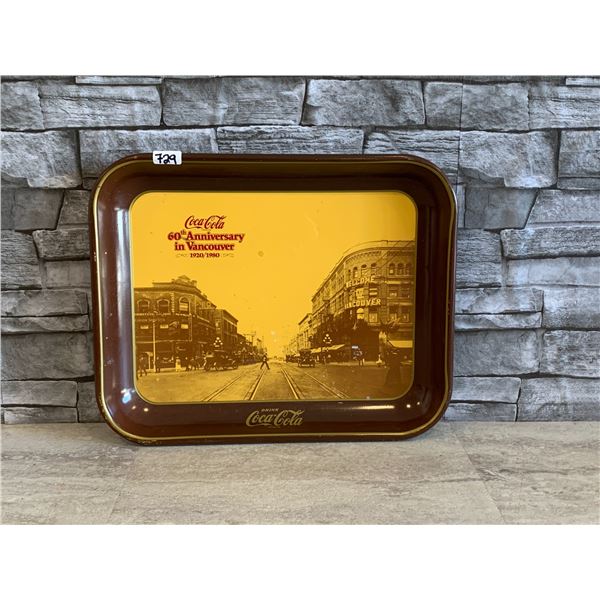 Vintage Coca-Cola Serving Tray - Anniversary in Vancouver 1920-1980