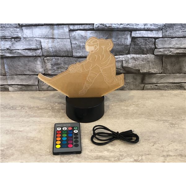 3D Illusion Lamp - Hockey Player - Brand New