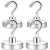 Image 1 : Magnetic Hooks Heavy Duty - 4 Pack - Brand New