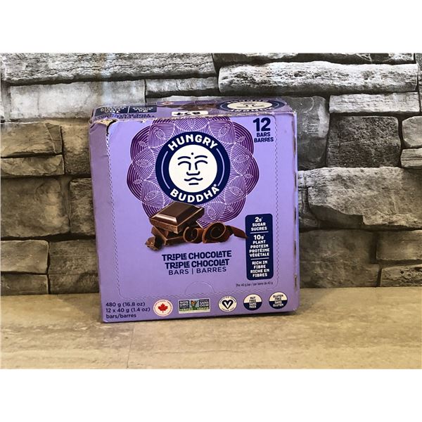 Hungry Buddha - Triple Chocolate Bars - 12 x 40g - Brand New